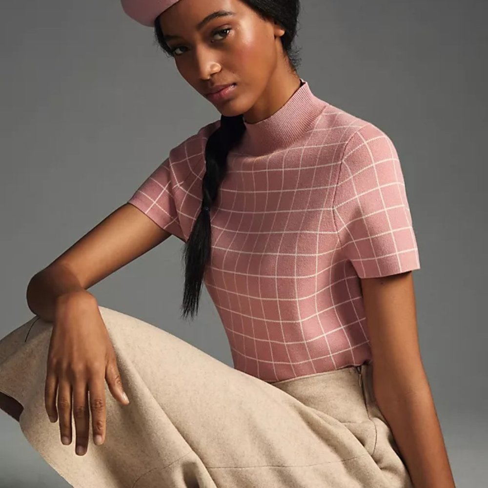 NWT Anthropologie Maeve Mock-Neck Sweater Top